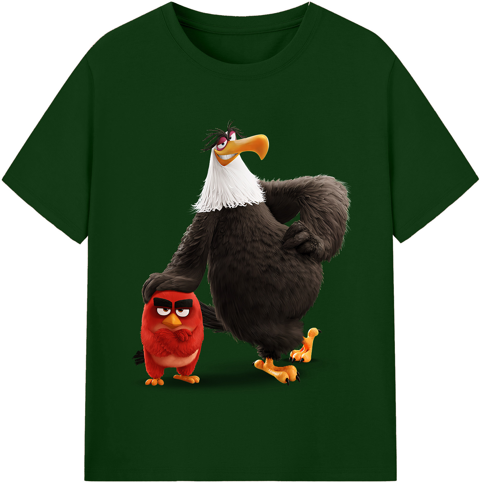 （画像用） Angry Birds アングリーバード 綿100％半袖Tシャツ（フロントプリント）